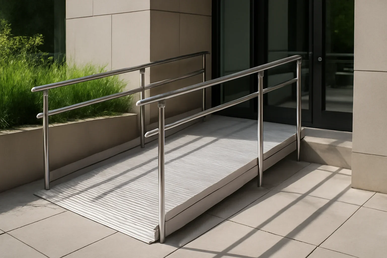 Accessibility project with refined metal fabrication details