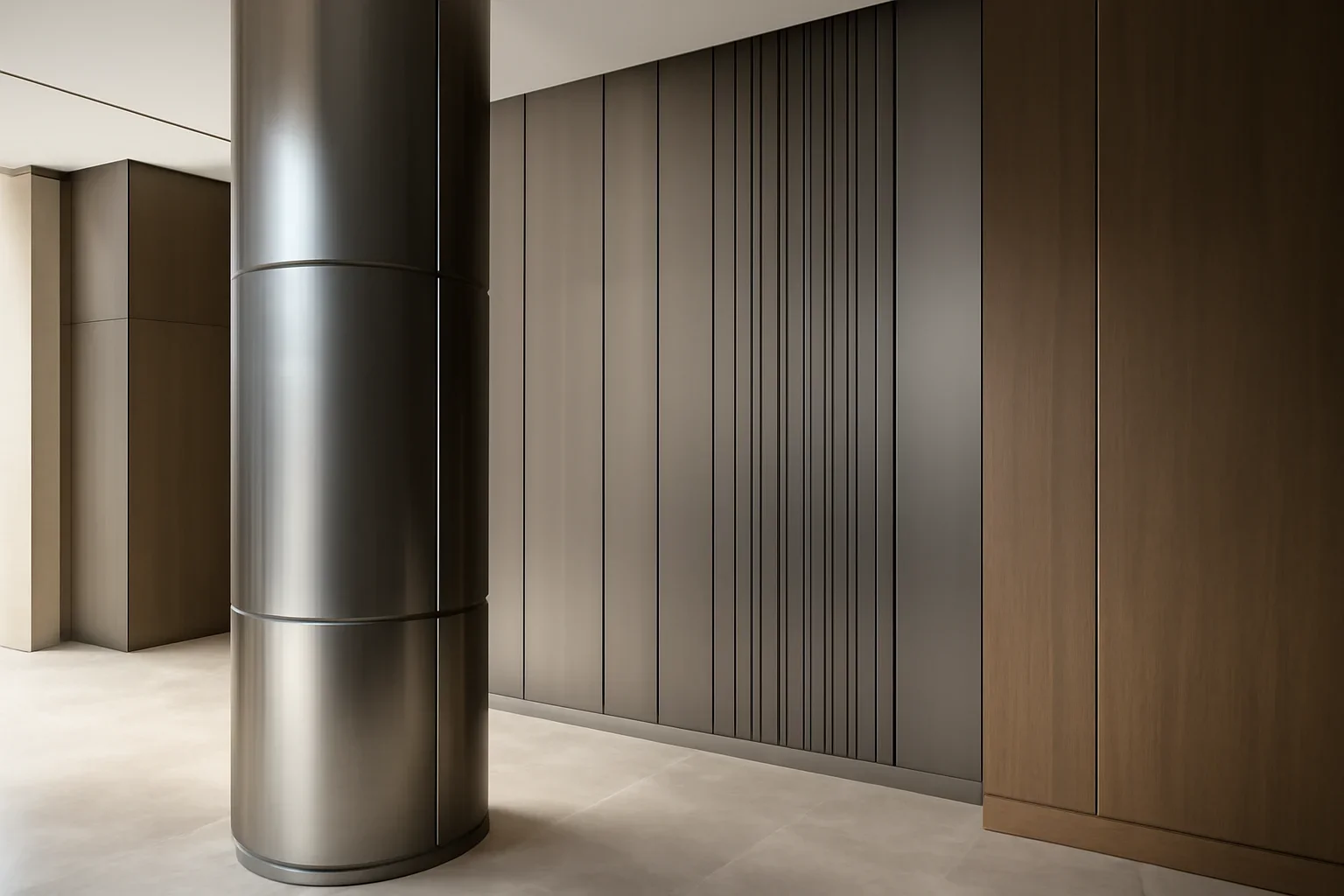 Column Covers & Wall Panels project with refined metal fabrication details