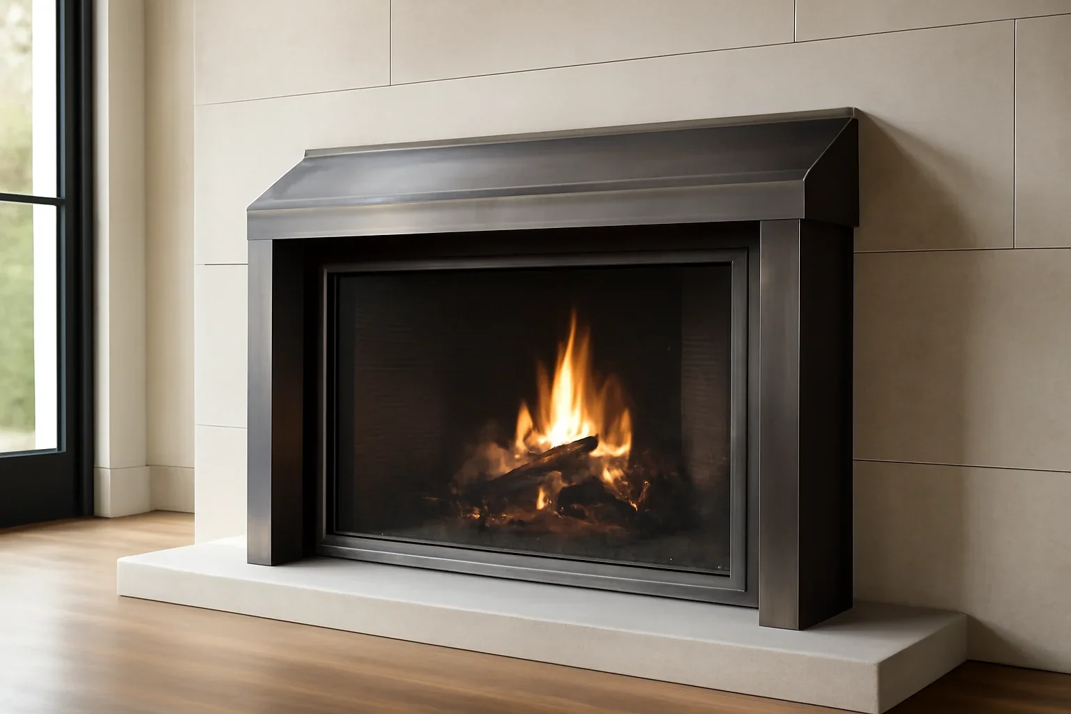 Custom Fireplaces & Covers project with refined metal fabrication details