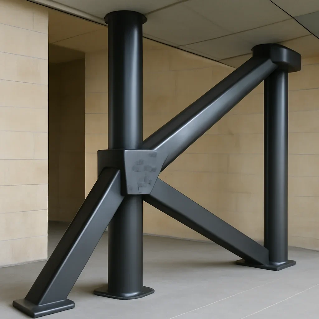 Installed architectural metalwork work in an architectural setting