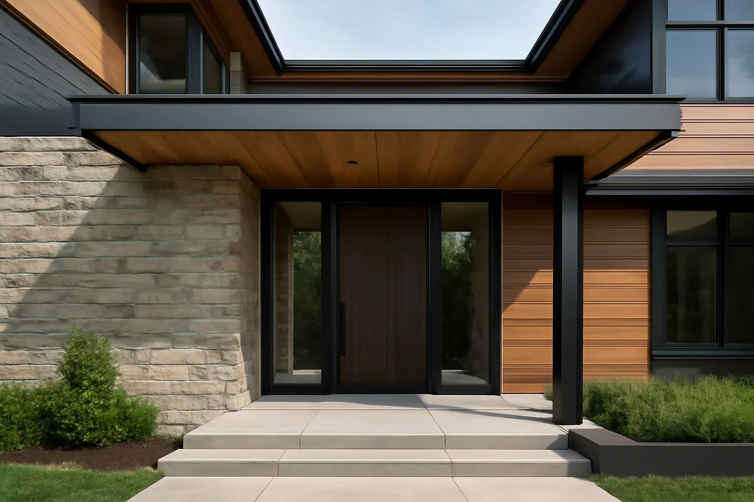 For Custom Home Builders project with refined metal fabrication details