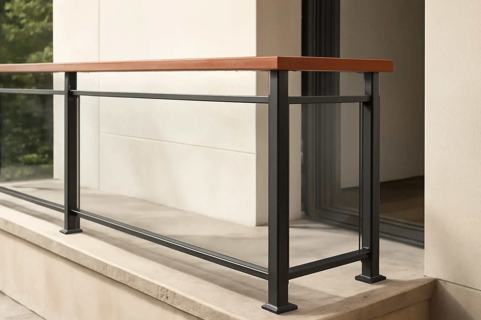 Mixed-Material Railings project with refined metal fabrication details