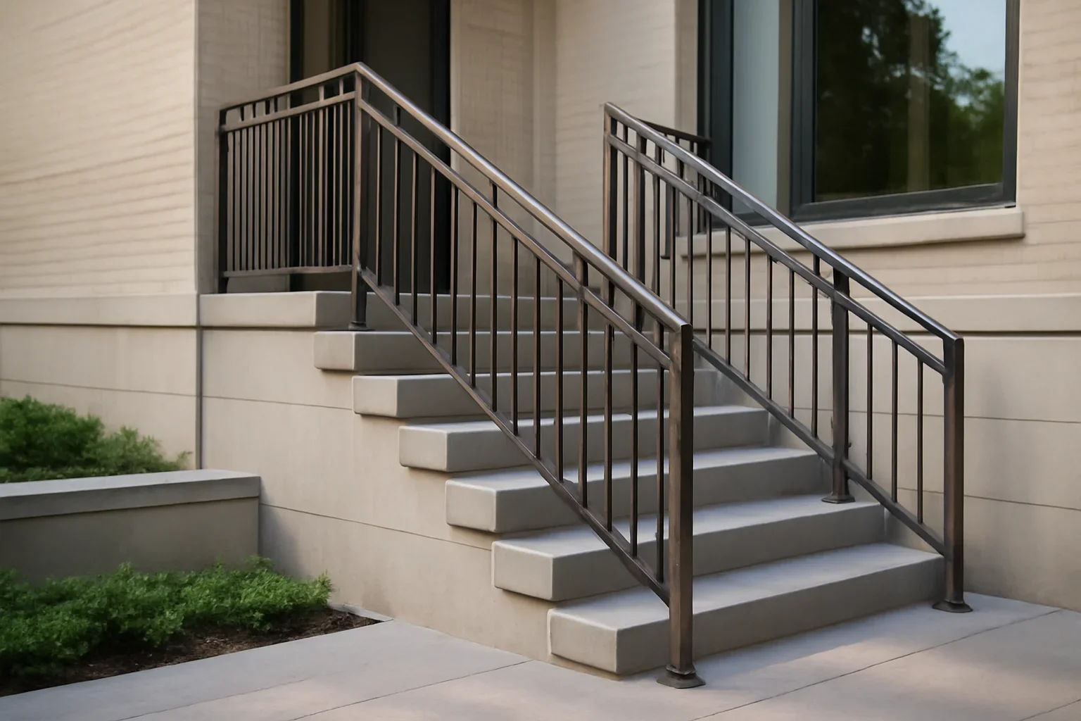 Arlington Metal Railings & Stairs project with refined metal fabrication details