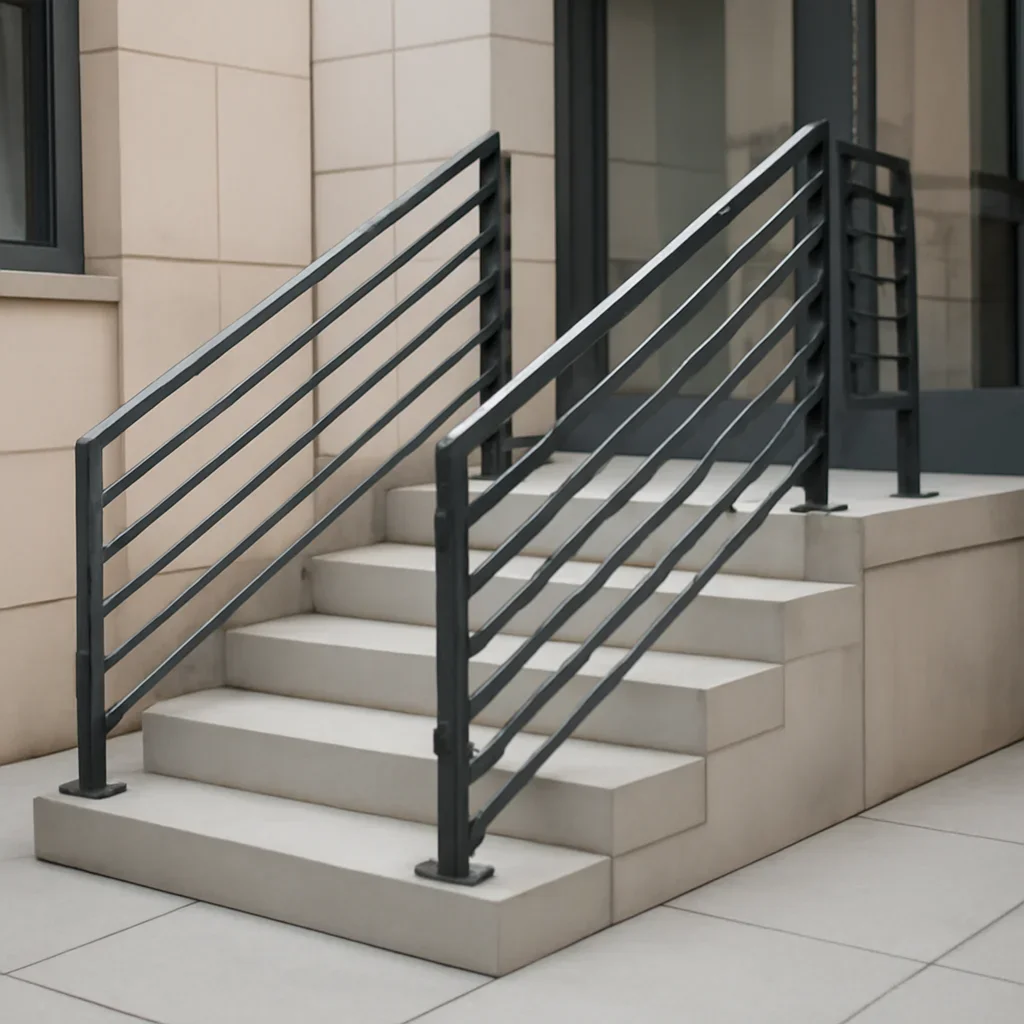 Installed washington dc metal railings & stairs work in an architectural setting