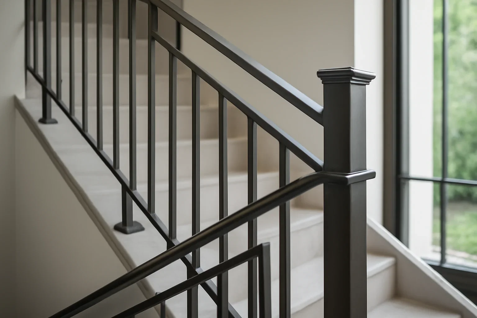 Custom Metal Railings project with refined metal fabrication details