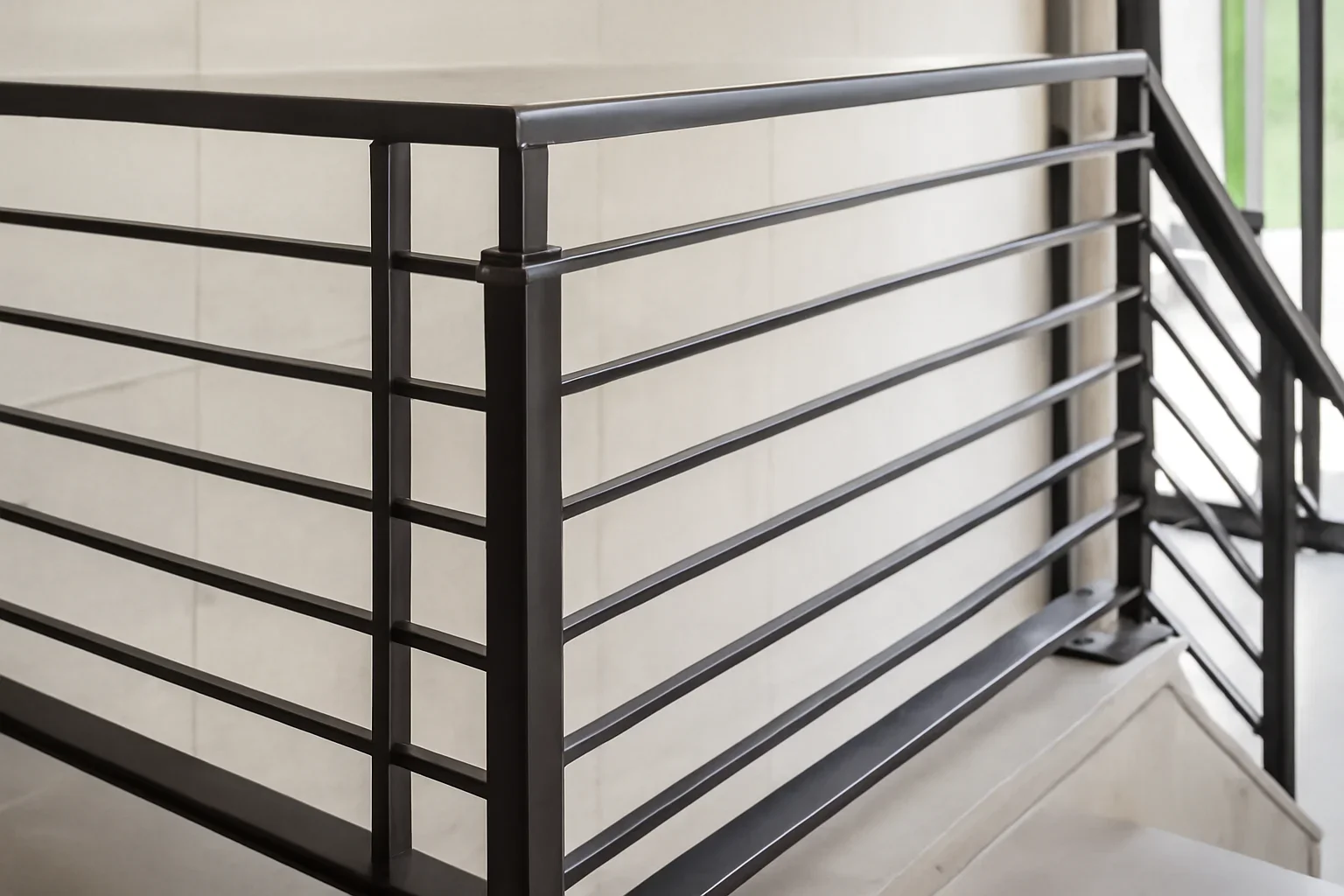 Metal Railings project with refined metal fabrication details