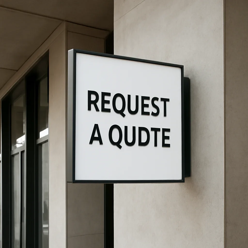 Installed request a quote work in an architectural setting