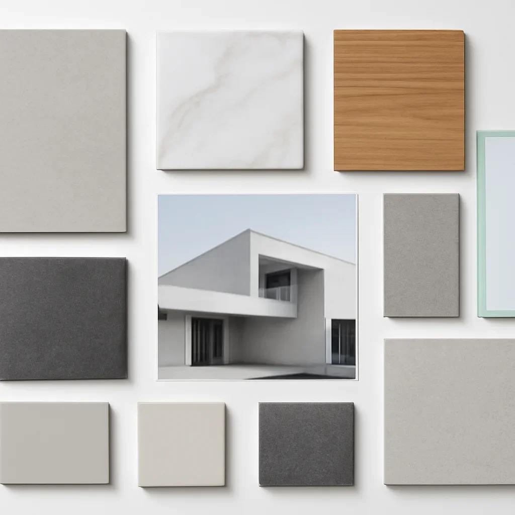 Editorial image supporting materials & finishes guide