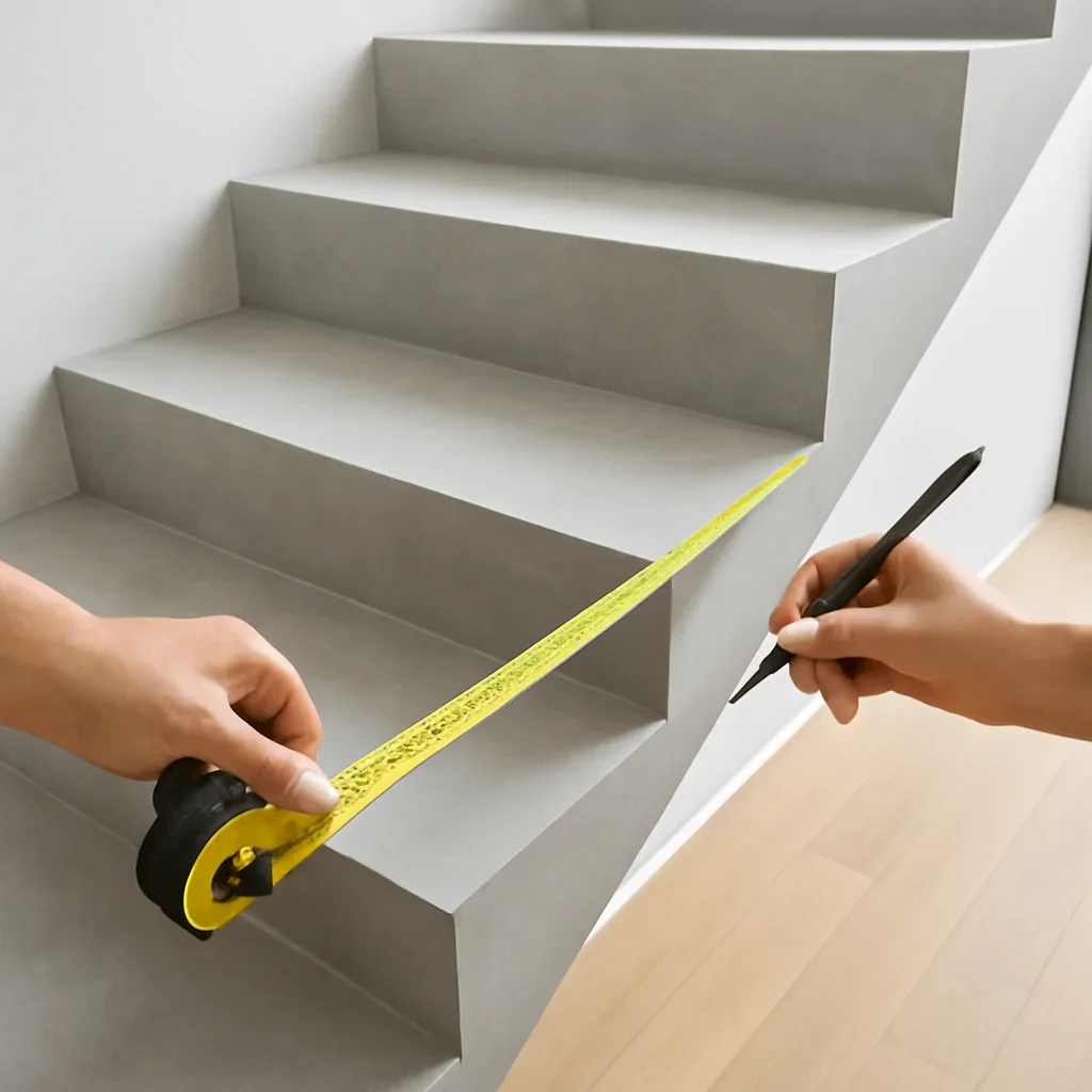 Editorial image supporting stair measurement guide